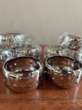 8 Silvertone Bracelet Bangles For Jewelry Making Beading Etc NWT